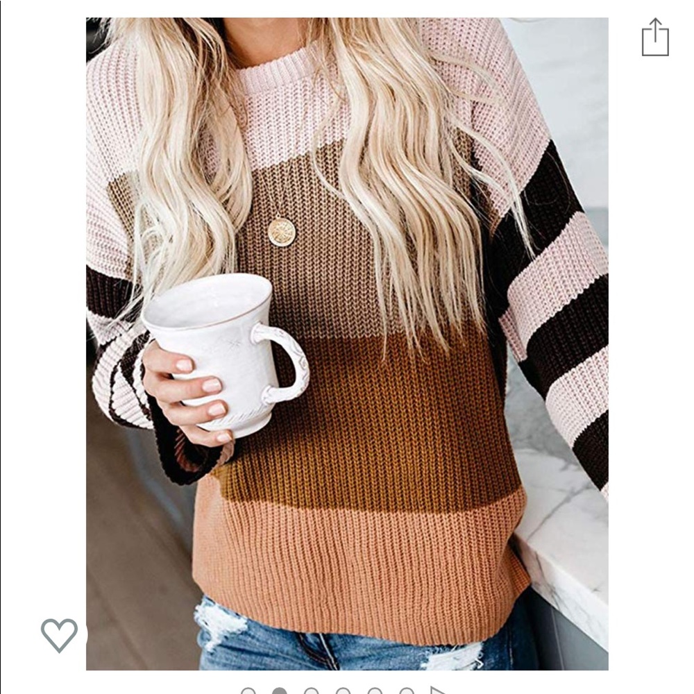 Colorblock stripe sweater